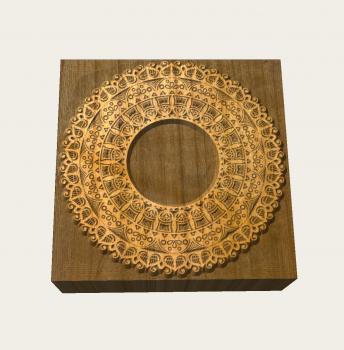 wooden mandala stamp